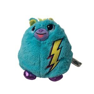 Misfittens Cat Plush Blue Lightning Bolt Stuffed Animal Toy Squishy 9"